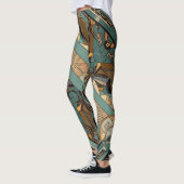 Festgestellter Glas Erde Ton Leggings (Links)