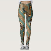 Festgestellter Glas Erde Ton Leggings (Vorderseite)