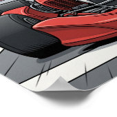 Festgestellter Go-Kart-Treiber Poster (Ecke)