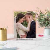 Festgestelltes Datum Personalisiertes Foto der Hoc Acrylschild (Hochzeit)