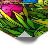Festgestelltes Glas Jesus Ostereier Poster (Ecke)