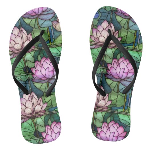 Festgestelltes Lotus-Paar aus Flip Flops Badesandalen (Fußbett)