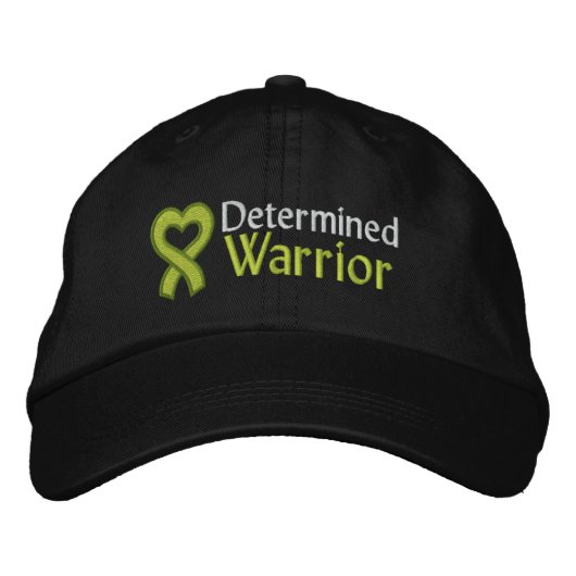 Festgestelltes Warrior - Lymphom Bestickte Kappe (Vorderseite)