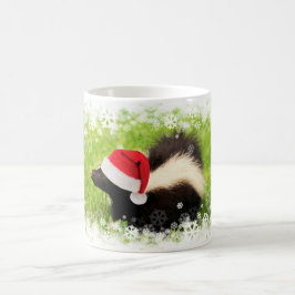 Festgestreiftes Skunk Weihnachten Kaffeetasse
