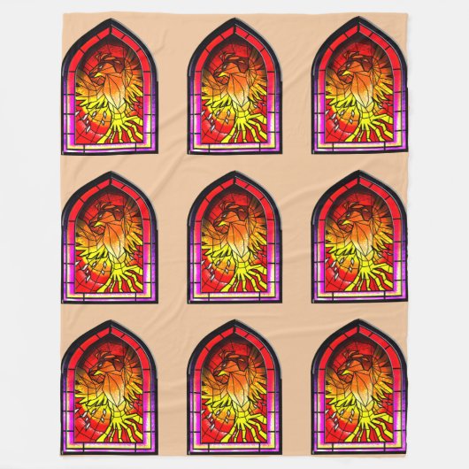 Festglass Phoenix Fleecedecke (Vorderseite)