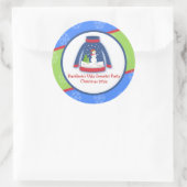 Festhaltenaufkleber für Ugly Sweater Custom Gevor Runder Aufkleber (Tasche)