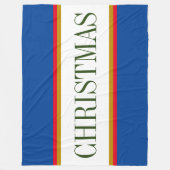 Festhaltend, fett, blau, rot - CHRISTMAS Streifen Fleecedecke (Vorderseite)
