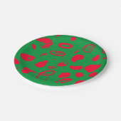 Festiges Design Pappteller (Schrägansicht)