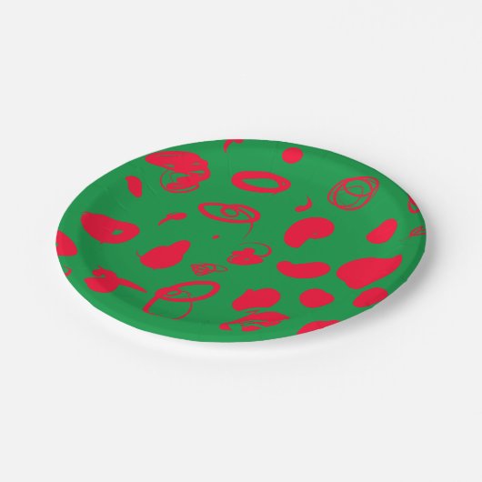 Festiges Design Pappteller (Schrägansicht)