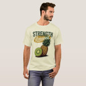 Festigkeit Erneuerte Ananas Kiwi Retro Shirt (Vorne ganz)