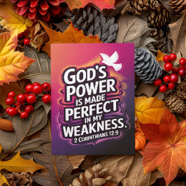 Festigkeit in Schwäche Feiertagskarte