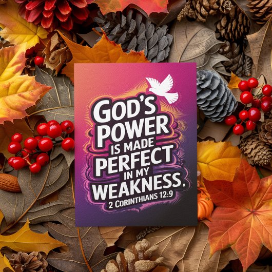 Festigkeit in Schwäche Feiertagskarte