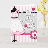 Festigkeit und Würde der Schrift Ermutigung Karte (Gelbe Blume)