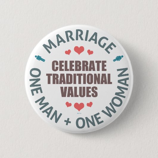 Festigung traditioneller Werte Button (Vorderseite)