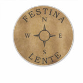 Festina lente aufkleber (Vorderseite)