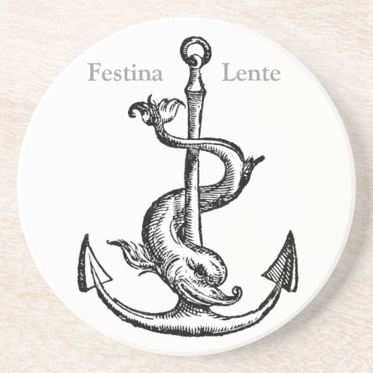 Festina Lente - Eile langsam machen Untersetzer (Vorne)