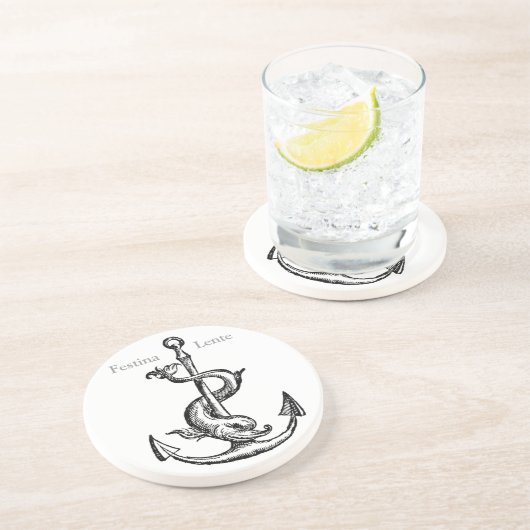 Festina Lente - Eile langsam machen Untersetzer (Seite)