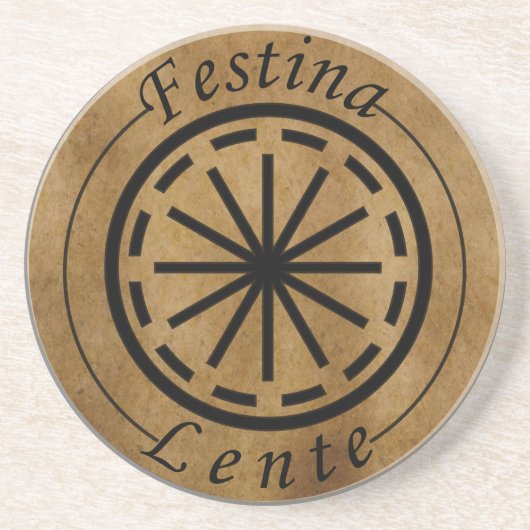 Festina lente getränkeuntersetzer (Vorne)