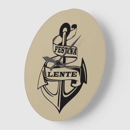 Festina lente große wanduhr (Winkel)