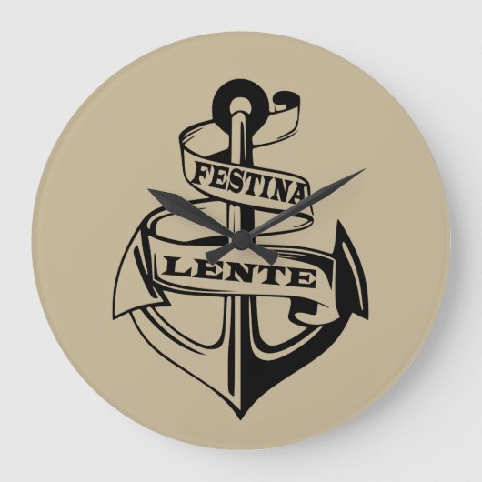 Festina lente große wanduhr (Vorderseite)