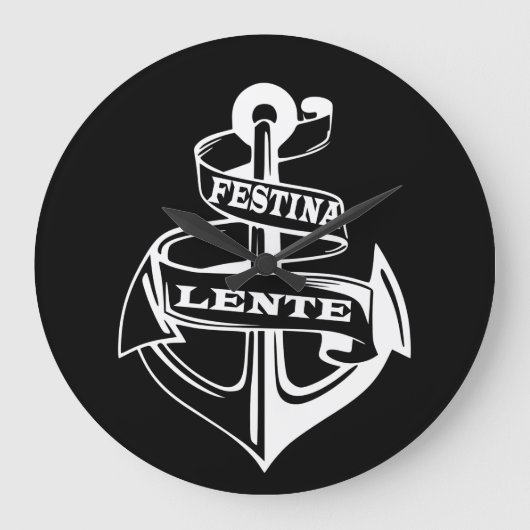 Festina lente große wanduhr (Vorderseite)