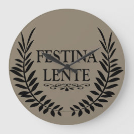 Festina lente große wanduhr