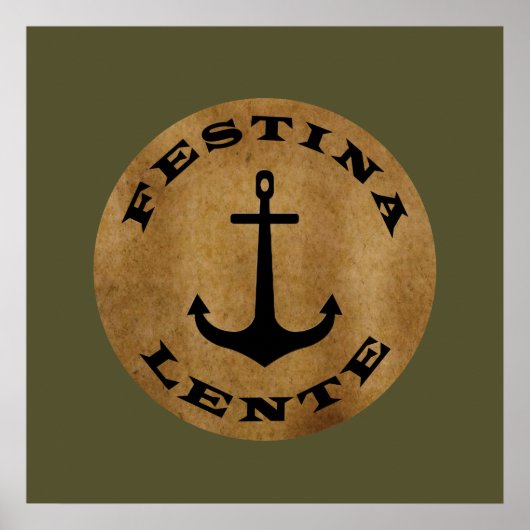 Festina lente poster (Vorne)