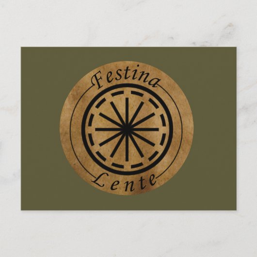 Festina lente postkarte (Vorderseite)