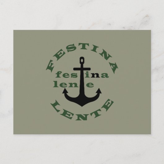 Festina lente postkarte (Vorderseite)