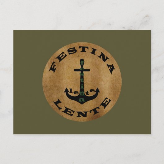 Festina lente postkarte (Vorderseite)