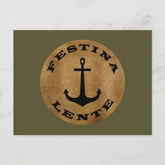 Festina lente postkarte (Vorderseite)