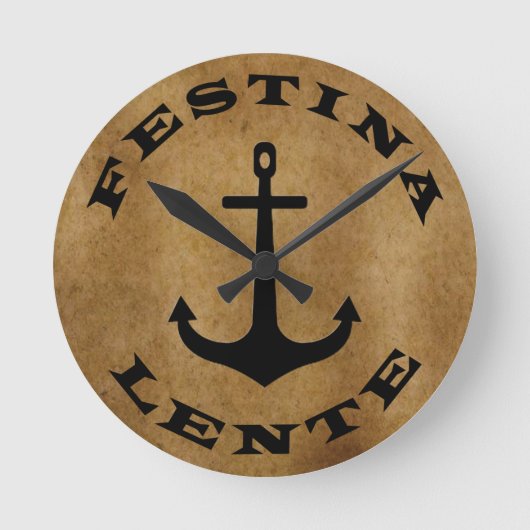 Festina lente runde wanduhr (Vorderseite)