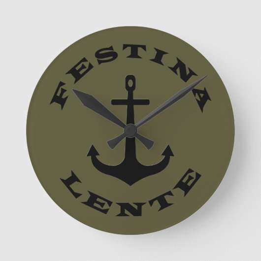 Festina lente runde wanduhr (Vorderseite)