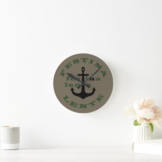 Festina lente runde wanduhr (Zuhause)