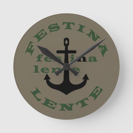 Festina lente runde wanduhr (Vorderseite)