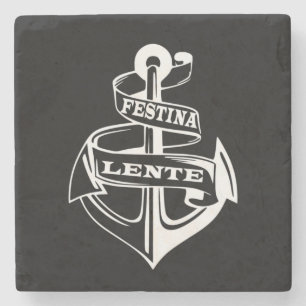 Festina lente steinuntersetzer