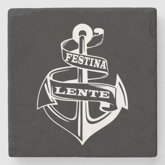 Festina lente steinuntersetzer (Vorderseite)