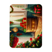 Festisch dekoriertes Zimmer, traditionelle Weihnac Magnet (Vertikal)