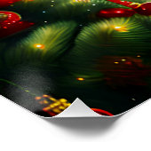 Festisch dekoriertes Zimmer, traditionelle Weihnac Poster (Ecke)