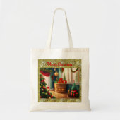 Festisch dekoriertes Zimmer, traditionelle Weihnac Tragetasche (Vorne)
