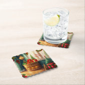 Festisch dekoriertes Zimmer, traditionelle Weihnac Untersetzer (Vor Ort)