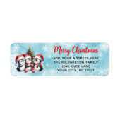 Festitive Red Blue Frohe Weihnachten Niedliche Pin (Vorne)