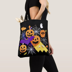 Festiv bunt gestylt Halloween Thema Tasche