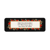 Festiv, elegant handgezeichnete rote Poinsettias (Vorne)