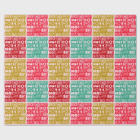 Festiv "HO! HO! HO! Weihnachtspapier Geschenkpapier (Flach)