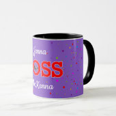 Festiv (Ihr Name) Der Boss Tasse (VorderseiteRechts)