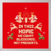 Festiv "In dieser Zuhause zählen wir Segnungen" Poster (Vorne)