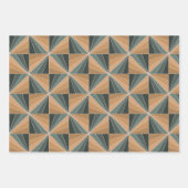 Festival Apple Poinsetta Holiday Gem Tone Geschenkpapier Set (Vorderseite 3)