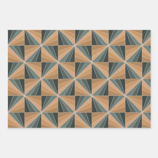 Festival Apple Poinsetta Holiday Gem Tone Geschenkpapier Set (Vorderseite 3)