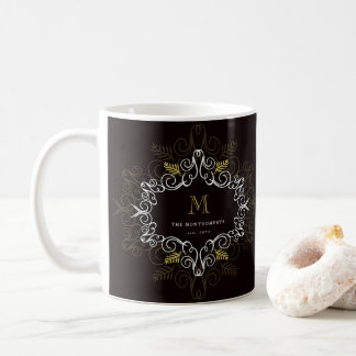 Festival Art Deco Monogram Vintag Holiday Kaffeetasse